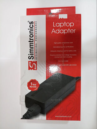 Picture of SIMMTRONICS Compatible AC Adapter  for Laptop HP Compaq:-6520s, 6720s, 6820s Series-65W, 18.5V, 3.5A, Yellow Pin(4.8x1.7mm)
