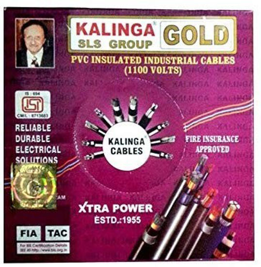 Picture of Kalinga Gold PVC Insulated Industrial 1.0 sq mm. black color Cable