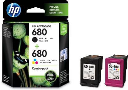 Picture of HP 680 combo pack Multi Color Ink Cartridge  (Magenta, Cyan, Black, Yellow)