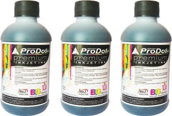 Picture of ProDot All Inkjet Printers 200 ml Set Of 3 Single Color Ink Cartridge  (Black)