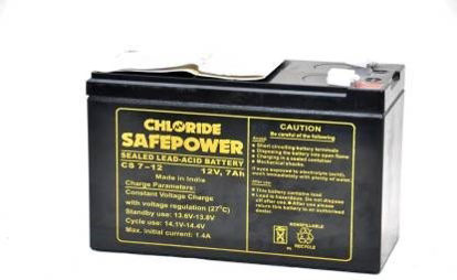 Picture of EXIDE CHLORIDE SAFE POWER 7.2AH UPS BATTERY