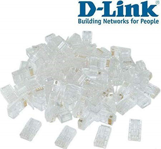 Picture of D Link Plastic Cat 5 RJ 45 Cable Connector - Pack Of 100 Pieces