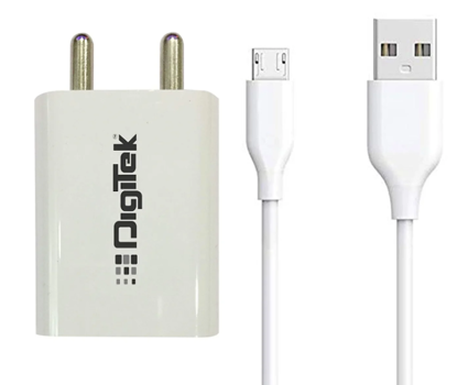 Picture of DigiTek®(DMC-101 MU) Dual Port USB Travel Charger 5V/3.1A Wall Charger, Fast Charging Adapter for Suitable for Smartphones, Tablet & Other USB Devices Like Bluetooth Speakers & Headphones.